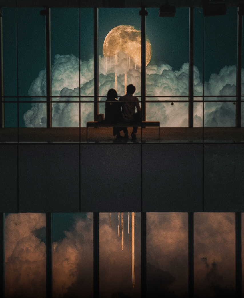 Melting moonlit night